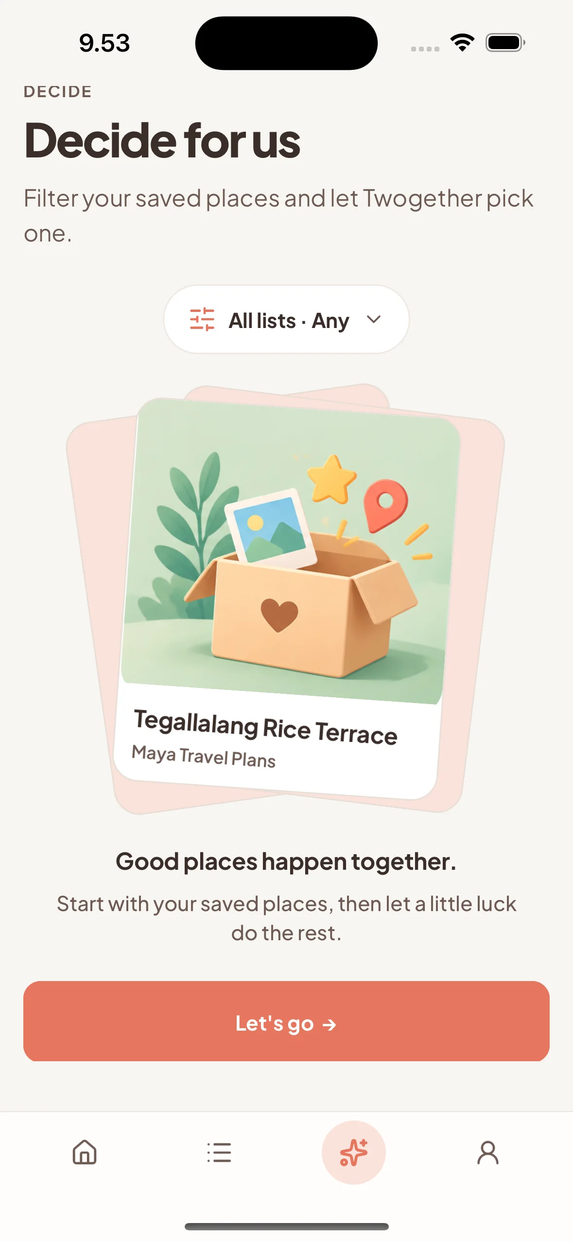 Twogether decide together screen
